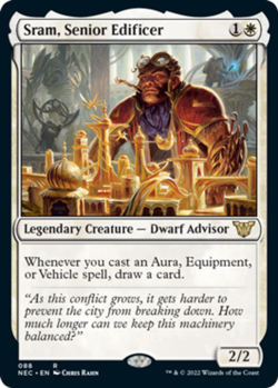 x1 Sram, Senior Edificer R MTG Commander: Kamigawa: Neon Dynasty M/NM, English - Image 1