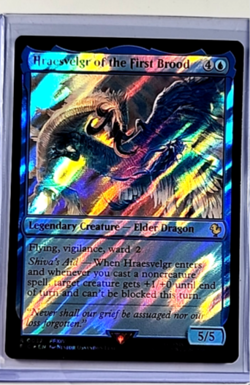 MTG Magic The Gathering Final Fantasy Surge Foil Hraesvelgr of the First Brood - Image 1