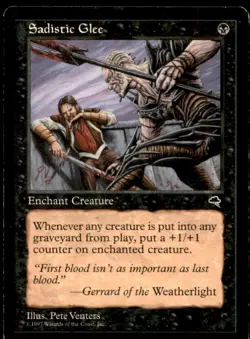 Sadistic Glee Tempest Light Play MTG Magic the Gathering - Image 1