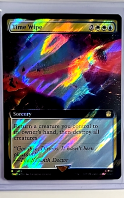 2023 MTG Magic The Gathering WHO Doctor Who Extended Art Surge Foil Time Wipe - Image 1