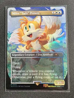 Miles "Tails" Prower (Rainbow Foil) Secret Lair Drop Foil - In Hand! - Image 1