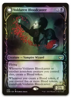 Voldaren Bloodcaster (Showcase) #298 (Foil) (NM) Crimson Vow VOW Magic MTG - Image 1