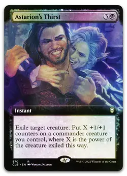 Astarion's Thirst (Extended Art) #570 (Foil) (NM) Baldur's Gate CLB Magic MTG - Image 1