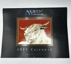 1995 MAGIC THE GATHERING WALL CALENDAR - VINTAGE MTG WOTC - PRE-MODERN - BLANK - Image 1