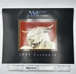 1995 MAGIC THE GATHERING WALL CALENDAR - VINTAGE MTG WOTC - PRE-MODERN - BLANK - Image 2