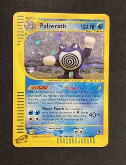 Pokemon TCG - Poliwrath - 24/165 - Holo Rare - Expedition Damaged - Image 1