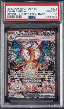 2023 POKEMON OBF EN-OBSIDIAN FLAMES #223 CHARIZARD EX PSA 10 - Image 1