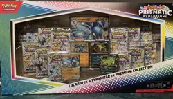 Pokemon Prismatic Evolutions LUCARIO EX TYRANITAR EX Premium Collection BOX LOT - Image 2