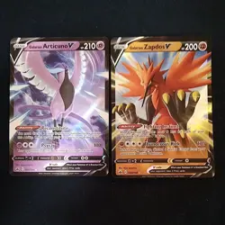 Galarian Articuno & Zapdos V Pokemon Chilling Reign 2 Card Lot - Image 1