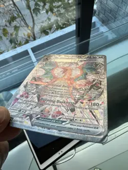 Pokemon TCG Charizard EX Obsidian Flames SIR Heavy Water Damaged For Play Use - Image 2