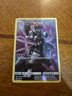 Pokemon TCG Armored Mewtwo Holo Black Star Promo SM228 - Image 1