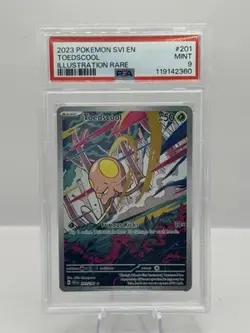 2023 Pokemon SVI EN Illustration Rare 201/198 Toedscool PSA 9 - Image 1
