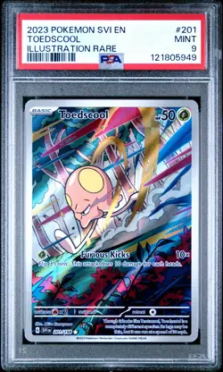 2023 POKEMON SVI EN-SCARLET & VIOLET TOEDSCOOL #201 PSA 9 MINT - Image 1