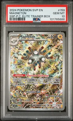 Magneton Pokemon Center Stamp #159 - Surging Sparks ETB Promo - PSA 10 Gem Mint - Image 1