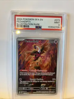 2024 POKEMON SFA EN-SHROUDED FABLE ILLUSTRATION RARE #073 FEZANDIPITI PSA 9 - Image 1
