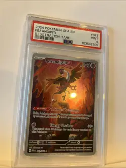 2024 POKEMON SFA EN-SHROUDED FABLE ILLUSTRATION RARE #073 FEZANDIPITI PSA 9 - Image 3