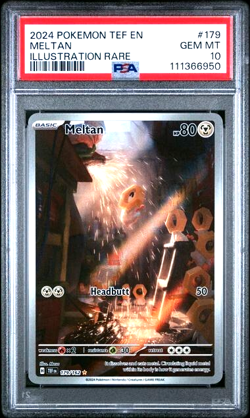 Pokemon Scarlet & Violet Temporal Forces 179 Meltan illustration Rare PSA 10 GEM - Image 1