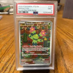 PSA 9 MINT 2025 Pokemon Maractus 160/159 Journey Together Illustration Rare - Image 1
