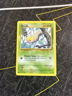 Pokemon Base Set Unlimited 69/102 Weedle Common D32 - Image 1
