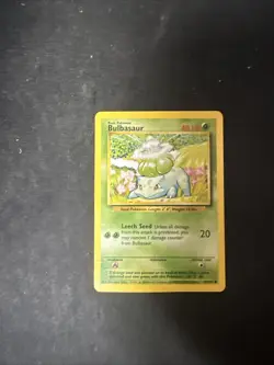 Bulbasaur 44/102 Pokemon Base Set WOTC Vintage D20 - Image 1