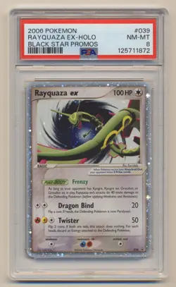 PSA 8 Pokemon Black Star Promo Holo Rayquaza EX #039 NM/MINT Condition!! - Image 1