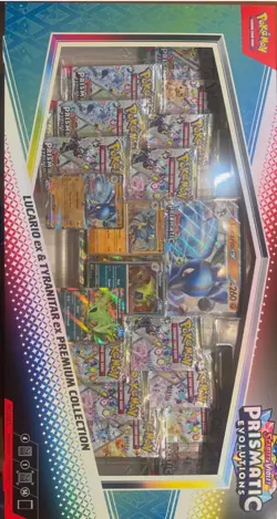 3 BOXES!! Pokemon Lucario Ex Tyranitar Ex Premium Collection Prismatic Evolution - Image 3