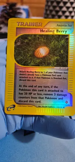 Pokemon Aquapolis TCG Healing Berry - 125/147 Reverse Holo - LP - Image 1