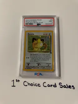 2000 POKEMON PROMO BLACK STAR GAME BOY #10 MEOWTH-HOLO PSA 9 - Image 1