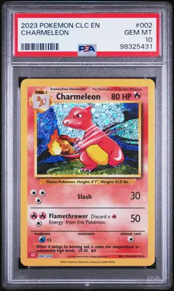 2023 POKEMON CLC-TRADING CARD GAME CLASSIC #002 CHARMELEON PSA 10 - Image 1