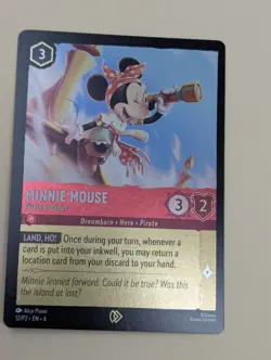 ✨Lorcana Minnie Mouse Pirate Lookout 12/P2 Cold Foil Disney Lorcana Promo Cards - Image 1