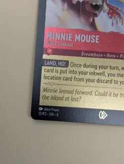 ✨Lorcana Minnie Mouse Pirate Lookout 12/P2 Cold Foil Disney Lorcana Promo Cards - Image 3