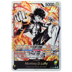 One Piece Card Game Monkey D Luffy Alt Art Leader ST13-003 The Three Brothers NM - Image 1