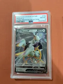 Graded PSA 8 Arceus V 122 & Arceus VSTAR 123 UPC METAL Card Lot - Image 3