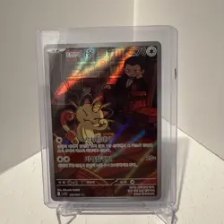 Team Rocket's Meowth AR 109/098 SV10 Glory of Team Rocket Pokemon Card Korean - Image 1