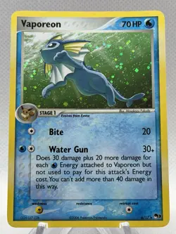 Vaporeon 6/17 - Holo Foil Rare - Pop Series 3 Promo 2006 - Pokemon Card - Image 1