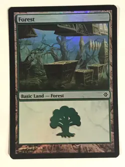 Forest 245 MP Foil Rise of the Eldrazi MTG - Image 1
