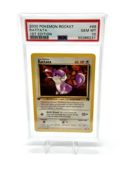2000 Pokemon Rocket Rattata 1st Edition Psa 10 - Image 1