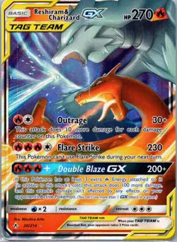 Pokemon TCG Reshiram Charizard-GX 20/214 Unbroken Bonds Holo NM - Image 1