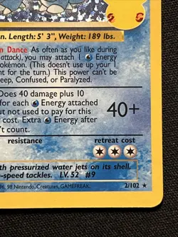 Blastoise 2/102 Celebrations: Classic Collection Holo Pokemon TCG NM - Image 3