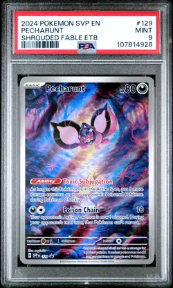 2024 POKEMON SVP EN-SV BLACK STAR PROMO #129 PECHARUNT PSA 9 - Image 1