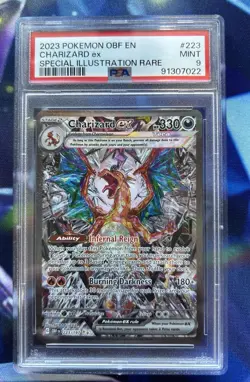 2023 Pokemon Obsidian Flames Charizard Ex Special Illustration Rare 223 PSA 9 - Image 1