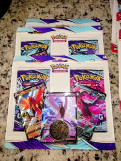 Pokemon Tcg Blister Pack Lot Chilling Reign Battle Styles SWSH Tyranitar V U🦖 - Image 2