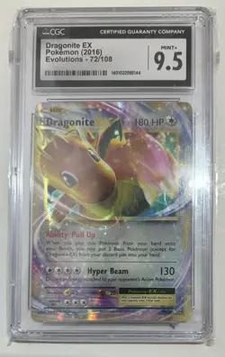 Pokemon TCG Dragonite ex 72/108 Evolutions Holo Rare CGC 9.5 Mint - Image 1
