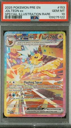 Pokemon Prismatic Evolutions Jolteon ex Special Illustration Rare 153/131 PSA 10 - Image 1