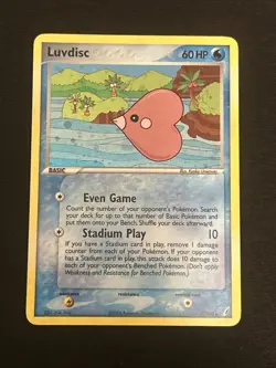 Pokemon Ex Crystal Guardians - Luvdisc - 7/100 - Holo Rare - NM Swirl - Image 2