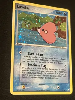Pokemon Ex Crystal Guardians - Luvdisc - 7/100 - Holo Rare - NM Swirl - Image 3