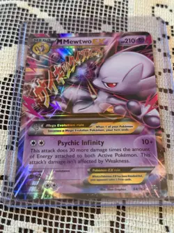 Pokemon TCG Mega Mewtwo EX 64/162 Ultra Rare Holo Card XY Breakthrough LP - Image 1