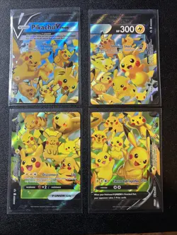 Pikachu V-Union 4-Card Set Pokemon TCG SWSH139-142 Holo Promo - NM - Image 1