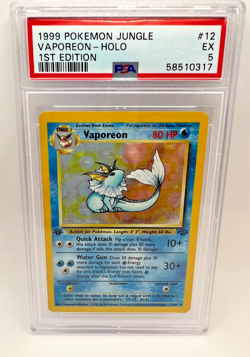 PSA 5 Vaporeon Holo 12/64 1st Edition Jungle 1999 Pokemon Card - Image 2