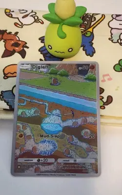 Diglett Pokemon Card Illustration Rare Pokemon TCG Pocket Genetic Apex Holo Card - Image 1